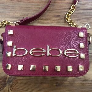 NWT Burgundy Bebe crossbody bag